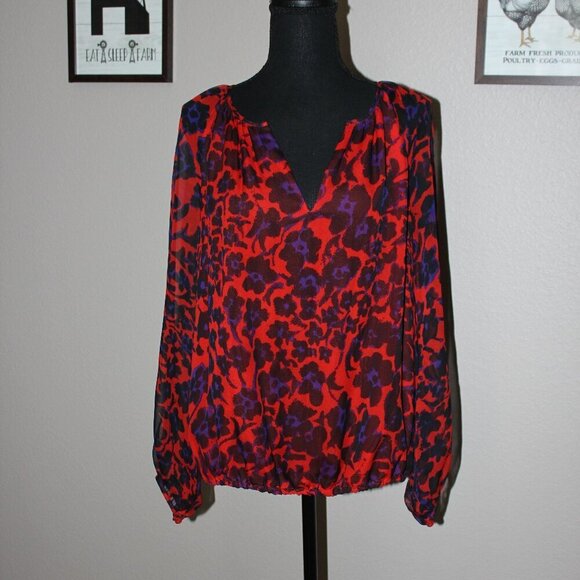 Diane Von Furstenberg Hathaway Silk Blouse Size Small - Picture 1 of 9